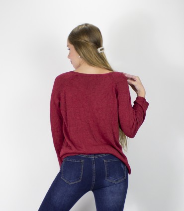 Jersey bohemio burdeos