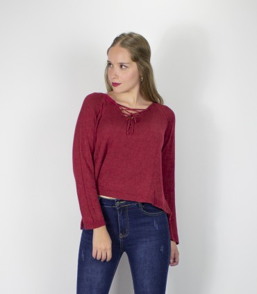 Jersey bohemio burdeos