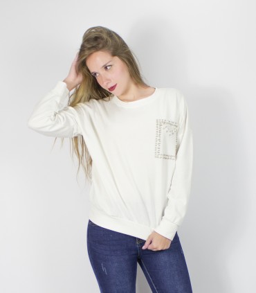 Sudadera perlas