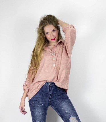 Blusa botones nacar