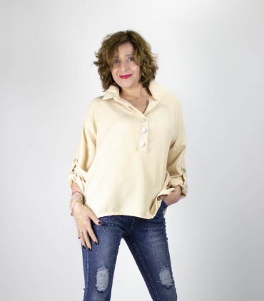 Blusa botones nacar