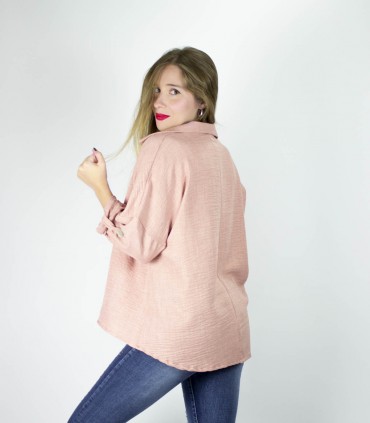 Blusa botones nacar