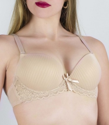 Conjunto lencería beige