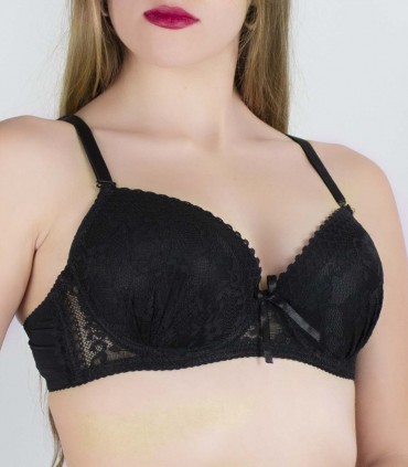 Conjunto lencero negro copa C