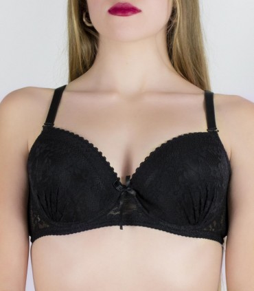 Conjunto lencero negro copa C