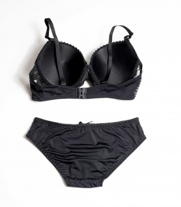 Conjunto lencero negro copa C