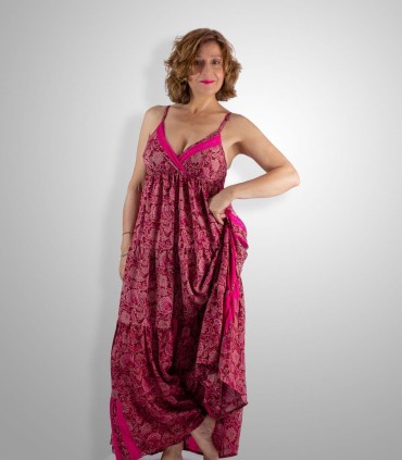 Vestido boho granate