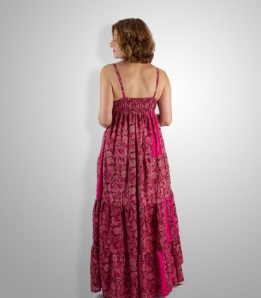 Vestido boho granate