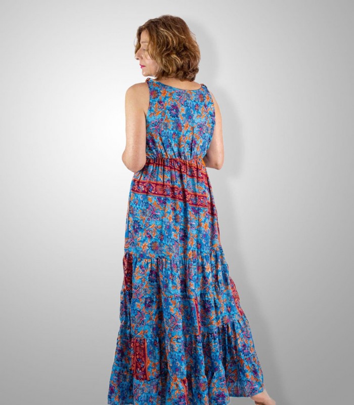 Vestido bohemio azul
