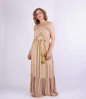 Vestido maxi rayas