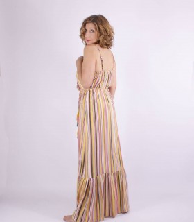 Vestido maxi rayas