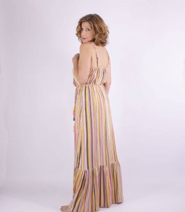 Vestido maxi rayas