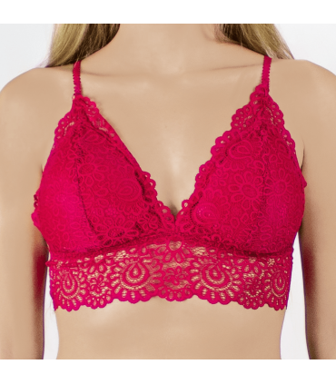 Top lencero con encaje sin aros