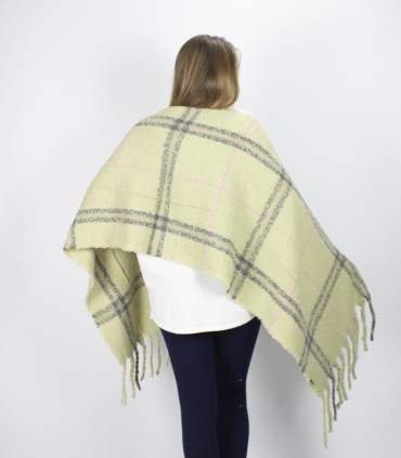 Bufanda Cashmere cuadros verde