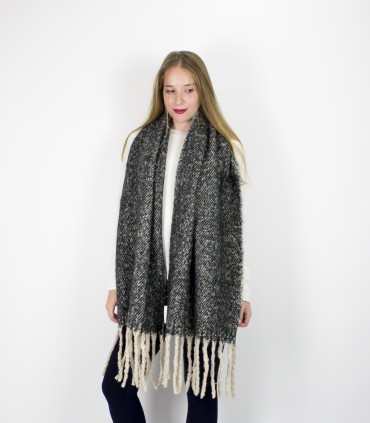 Bufanda rayas y flecos