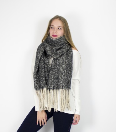 Bufanda rayas y flecos